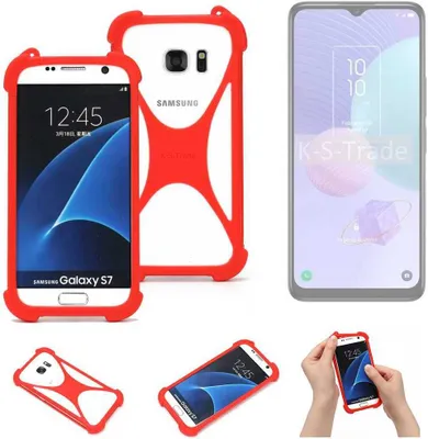 Produktbild von K-S-Trade Handy-Hülle kompatibel mit TCL 405 Schutz-Hülle Bumper Silikon Schutz Hülle Cover Case Silikoncase Silikonbumper TPU Softcase Smartphone,