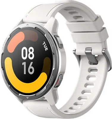 Produktbild von Xiaomi Watch S1 Active - Silber - intelligente Uhr mit Riemen - Silikon - weiß - Handgelenkgröße: 160-220 mm - Anzeige 3.63 cm (1.43")