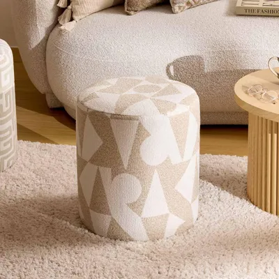 Image de Eazy Living Pouf Ø 36 cm Celestin Sand
