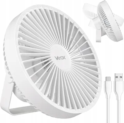 Produktbild von Tischventilator mit Batterie und Licht 6xSMD weiß VA0337W Vayox