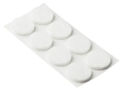 Produktbild von Filzpads Ø 20 mm, selbstklebend, weiß, 32 Stück