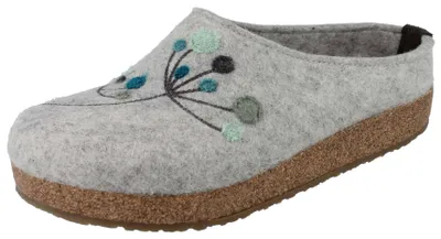 Produktbild von HAFLINGER Grizzly Amaya Damen Filzclogs steingrau Wollfilz - Größe: 37