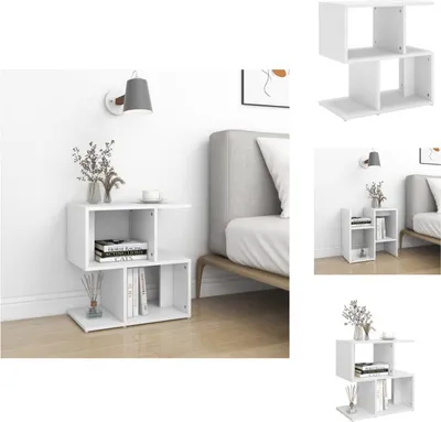 Obrázek produktu pro vidaXL Noční stolek bílý 50x30x51,5 cm materiál na bázi dřeva - Noční stolky
