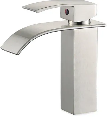 Immagine prodotto di Rubinetto monocomando a cascata Ibenzoa® in acciaio inossidabile (304) per lavabi, con sistema di risparmio idrico fino al 30%, dotato di cartuccia in Vetroceramica