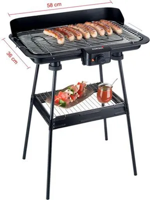 Produktbild von Korona BBQ Stand Grill XXL, 2200 W, Grill, Elektro, Kochstation, Feuerrost, Schwarz