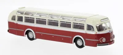 Produktbild von Brekina Überlandbus MB O6600H in beige/rot 50505
