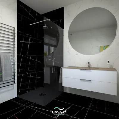Zdjęcie produktu dla CASA39 Płytki imitujące marmur, czarne, 60 x 120 cm, Italgraniti Marble Experience