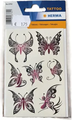 Produktbild von HERMA Tattoos Black Art "Schmetterlinge", wasserfest
