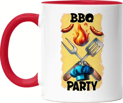 Produktbild von BBQ Party Grillen Grillmeister lustiges Grill Spruch Tasse Rot