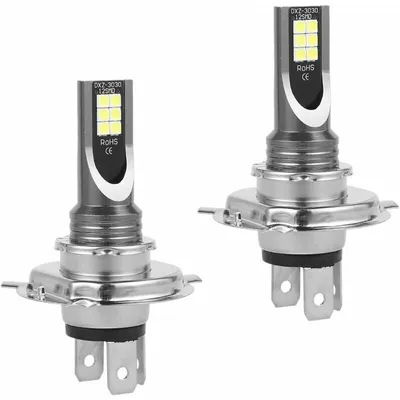 Produktbild von 2 Stück H4 LED-Scheinwerferlampen, verpackte LED-Lampen, wasserdichte Nebelscheinwerfer