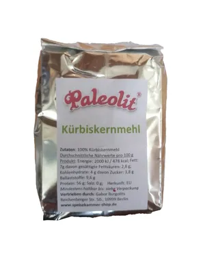 Produktbild von Paleolit Kürbiskernmehl teilentölt glutenfrei 56% Protein 500g