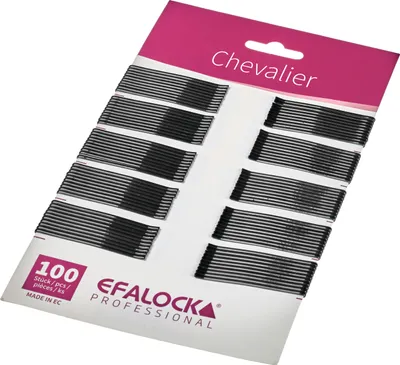 Produktbild von Efalock Chevalier Haarklemmen 5 cm schwarz 100 Stück
