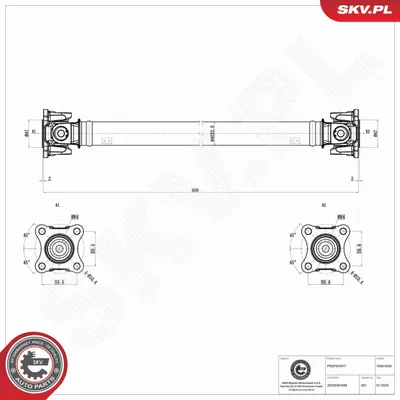 Produktbild von ESEN SKV 76SKV030 Antriebswelle Vorne für BMW X3 (E83)