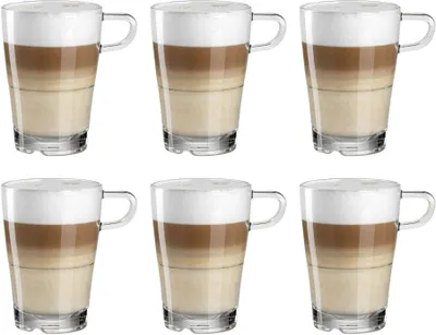 Productafbeelding van LEONARDO 024014 'Senso' Latte Macchiato bekers 'Senso', 230 ml, stapelbaar, glas, transparant (verpakking van 6 stuks)