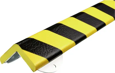Produktbild von Warn- und Schutzprofil Typ H+ auf Edelstahlträger, g/s, 60x60 mm, Länge 1 m