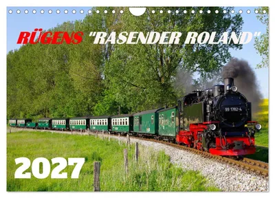 Imagen del producto de "Rasender Roland" de Rügen (calendario de pared para 2027, formato DIN A4 horizontal), CALVENDO, calendario mensual