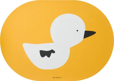 Produktbild von Asa Tischset Oval Buddies Ente Gelb (46x33 cm)