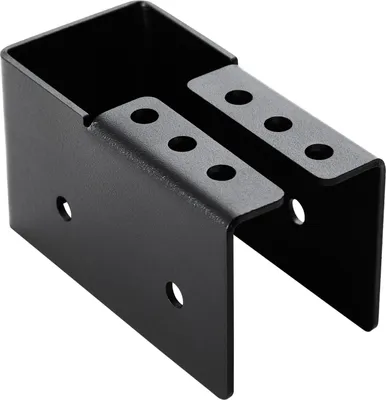 Image de SucceBuy Sabot de poutre avec bride cachée pour l'extérieur, vis incluses, support de poteau en acier adapté aux poutres 49x92 mm, idéal pour balançoire, clôture, toboggan en bois, 24 pièces de connecteurs en bois.