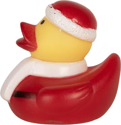 Produktbild von Clayre & Eef 66343 Dekorative Ente für das Bad 6x6x6 cm Rot und Gelb
