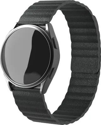 Produktbild von Strap-it Polar Pacer Lederarmband Loop (Schwarz)