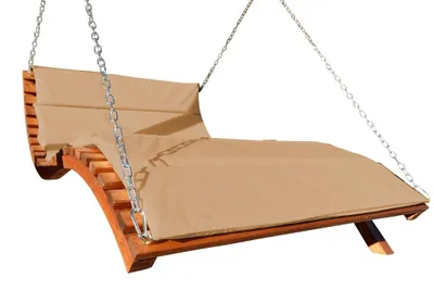 Produktbild von ALEOS. Design Hollywoodliege "ARUBA-LOUNGER-BRAUN" aus Holz Lärche (ohne Gestell)