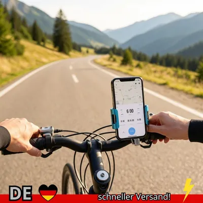 Produktbild von 360° Drehbarer Motorrad-Fahrrad-Telefonhalter aus Metall Aluminiumlegierung