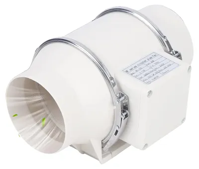 Zdjęcie produktu dla Wentylator wyciągowy, 3,74 cala, montaż w kanale liniowym, zasilanie prądem przemiennym, przepływ powietrza 220 m³/h, silnik z czystej miedzi