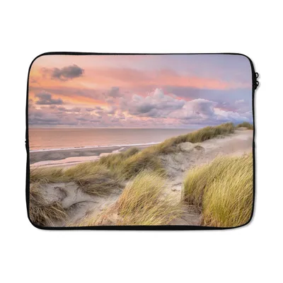 Produktbild von MuchoWow® Laptop Hülle 15 Zoll Strand - Meer - Düne - Sonnenuntergang Laptoptasche - Laptoptasche - Sleeve - Rundum-Schutz