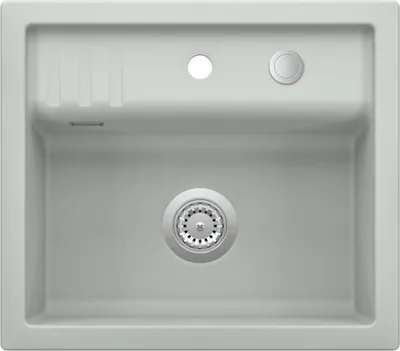 Image de NABER Evier SILQUA 570 en granit grigio tormalina, avec excentrique à bouton-poussoir