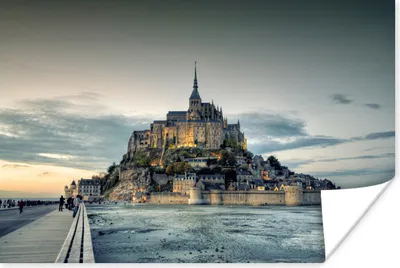 Produktbild von MuchoWow® Poster Schloss - Frankreich - Meer 60x40 cm - Schlafzimmerdekoration