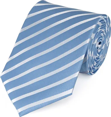 Produktbild von Fabio Farini - 1 Stück Herren Krawatte Blautöne - verschiedene Blaue Männer Schlips in 8cm Breit (8cm), Blau Weiß Streifen - Swedish Blue/Eastern Sky