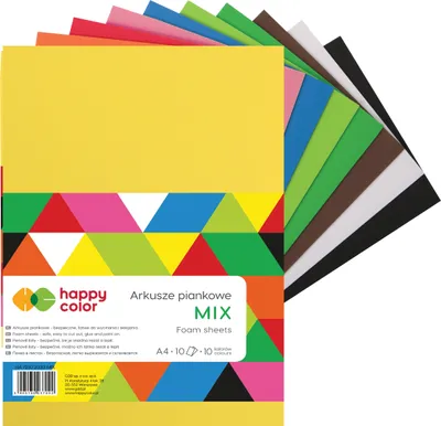 Image de Feuille de mousse A4, 10 couleurs