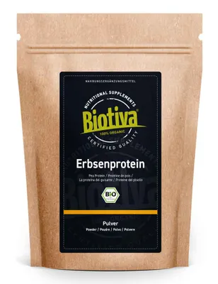 Produktbild von Biotiva Erbsenprotein Pulver 400g aus biologischem Anbau