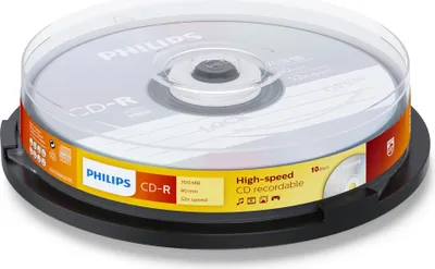 Produktbild von Philips CD-Rohlinge, 80Min, 700MB, Speed 52x, Spindel 10 (Disc)
