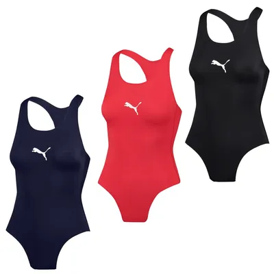Produktbild von PUMA Swim Damen Racerback Badeanzug Schwimmanzug, Farbe:Rot, Bekleidungsgröße:XS