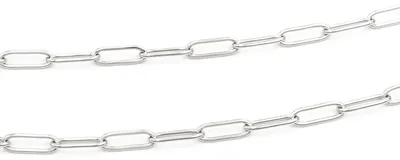 Produktbild von Vintageparts Paperclip Gliederkette Edelstahl 304 silberfarben 1 Meter