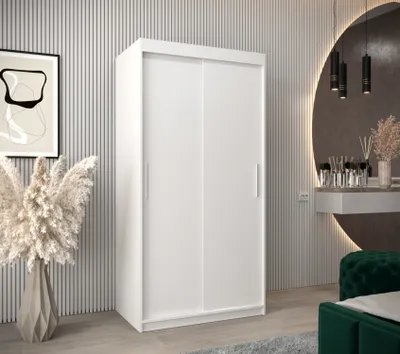 Produktbild von Schwebetürenschrank mit einer Breite von 100 cm TIMEA – Weiß