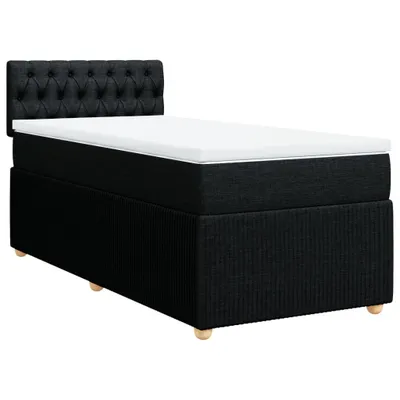 Produktbild von Boxspringbett mit Matratze Schwarz 90x190 cm Stoff