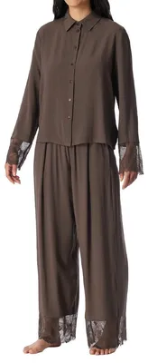 Produktbild von Schiesser Damen Pyjama lang deep brown