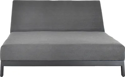 Produktbild von Home Deluxe Doppelliege Gartenliege VALENCIA, Quick-Dry-Stoff, 203x144x38 cm, inkl. Sitz- und Rückenkissen, Schwarz-Anthrazit, vormontiert, 360 kg