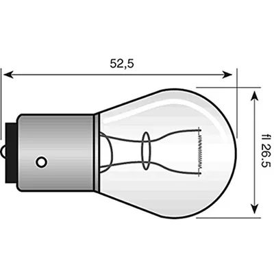 Produktbild von Spahn Kugellampe Glühbirne 12V 21W gelb Bau15s
