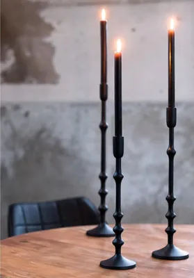Produktbild von Kerzenständer SEMUT von Light & Living Kerzenhalter Ø11x40 cm Metall Schwarz