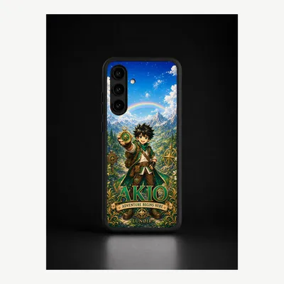 Productafbeelding van Samsung S24 Plus hoesje, telefoonhoesje, beschermhoesje, case met Akio design – LUNØIR ©