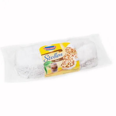 Produktbild KuchenMeister Weihnachtsstollen verfeinert mit Rum und Rosinen 750g