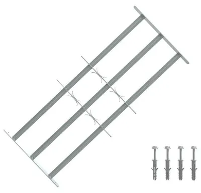 Produktbild von Fenstergitter - Verstellbares Sicherheitsgitter 70–105 cm - 3 Streben - Robustes Eisen - Einfache Montage - Weiß