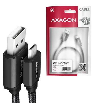 Immagine prodotto di AXAGON Axagon BUMM-AM15AB Cavo USB USB 2.0 1,5 m Micro-USB B USB A Nero