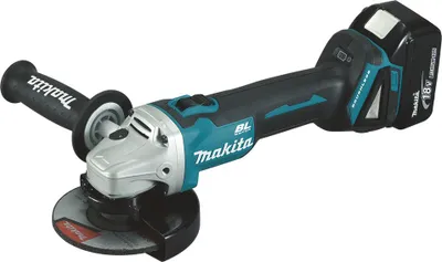 Image de Meuleuse Ø125mm Brushless 2x4Ah 18V MAKITA DGA504RMJ Demarrage prog. et anti redemarrage