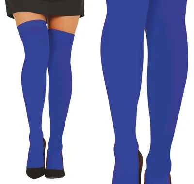 Immagine prodotto di Calze Fantasia Carnevale Demoniaco Rosso Calze Costume Accessorio Elegante Gamba Moda Avventura Design Festive Legwear Carnevale Outfit, Colore: Blu