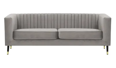 Produktbild von SLF24 - Dreisitzer-Sofa Slender - hellgrau - Velluto 15