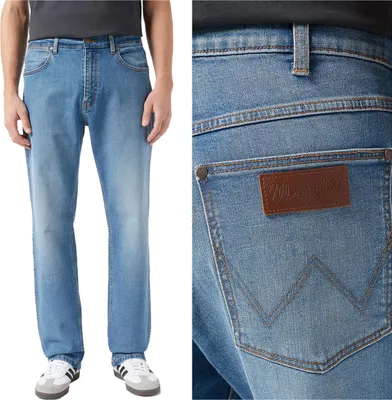 Produktbild von WRANGLER, Herren Jeanshosen, Straight fit, FRONTIER, W34 L34, Blau, Jeans, baggyjeans, buggy